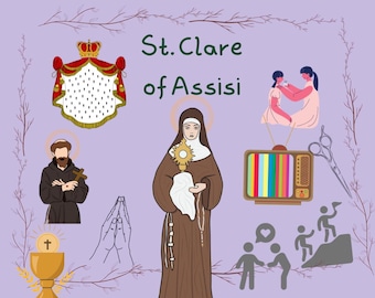 Impressão digital de arte de Santa Clara de Assis