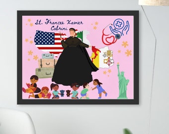 Plakat cyfrowy Św. Franciszka Ksawera Cabrini