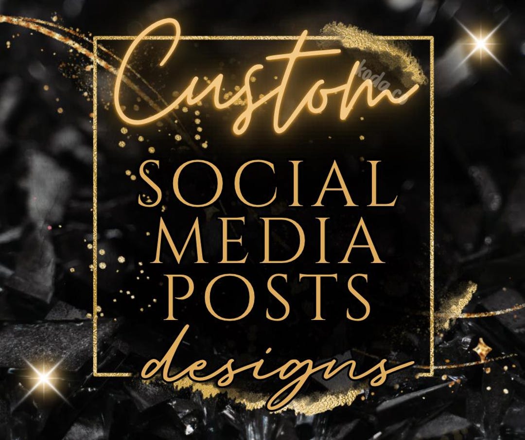 Custom Social Media Posts - JPEG, PNG Files - Interactive Posts ...
