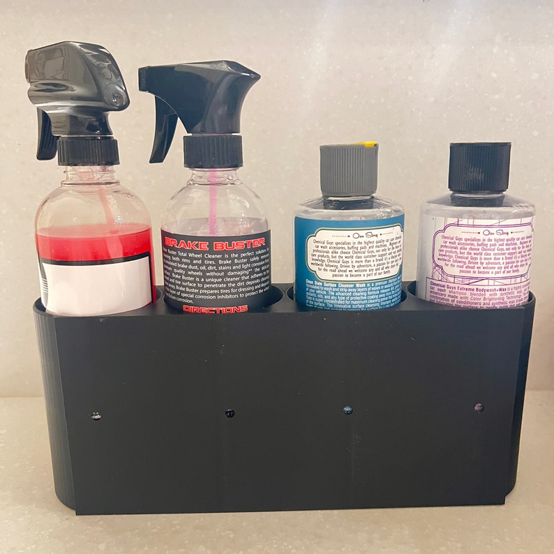 Wall Mount Garage Spray Bottle Organizer 4 Slot Etsy