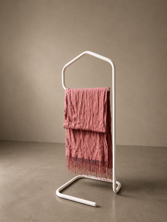 1980s White Metal Valet Stand by IKEA, Niels Gammelgaard Järpen
