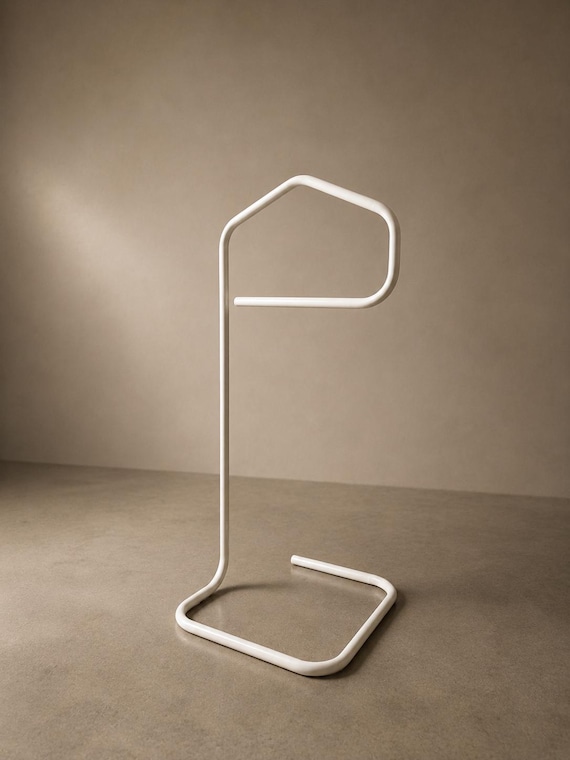 1980s White Metal Valet Stand by IKEA, Niels Gammelgaard Järpen