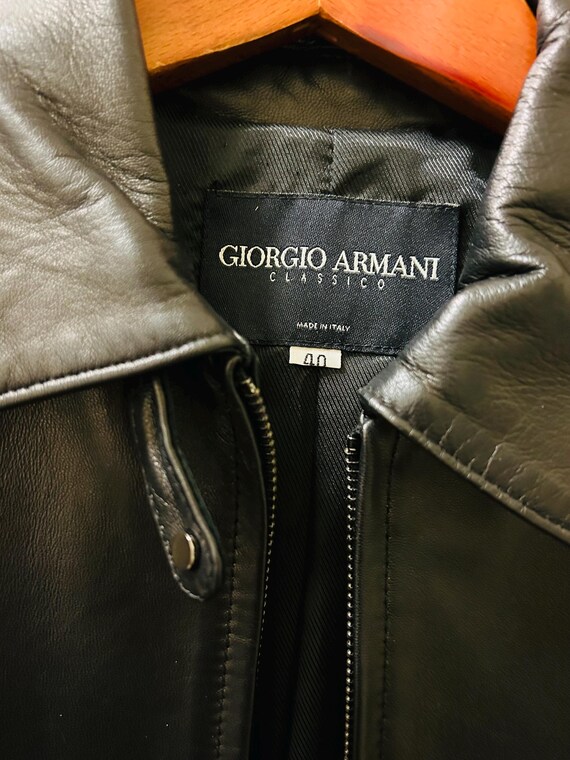 Giorgio Armani Classico Fit Vintage Leather Jacket - Etsy