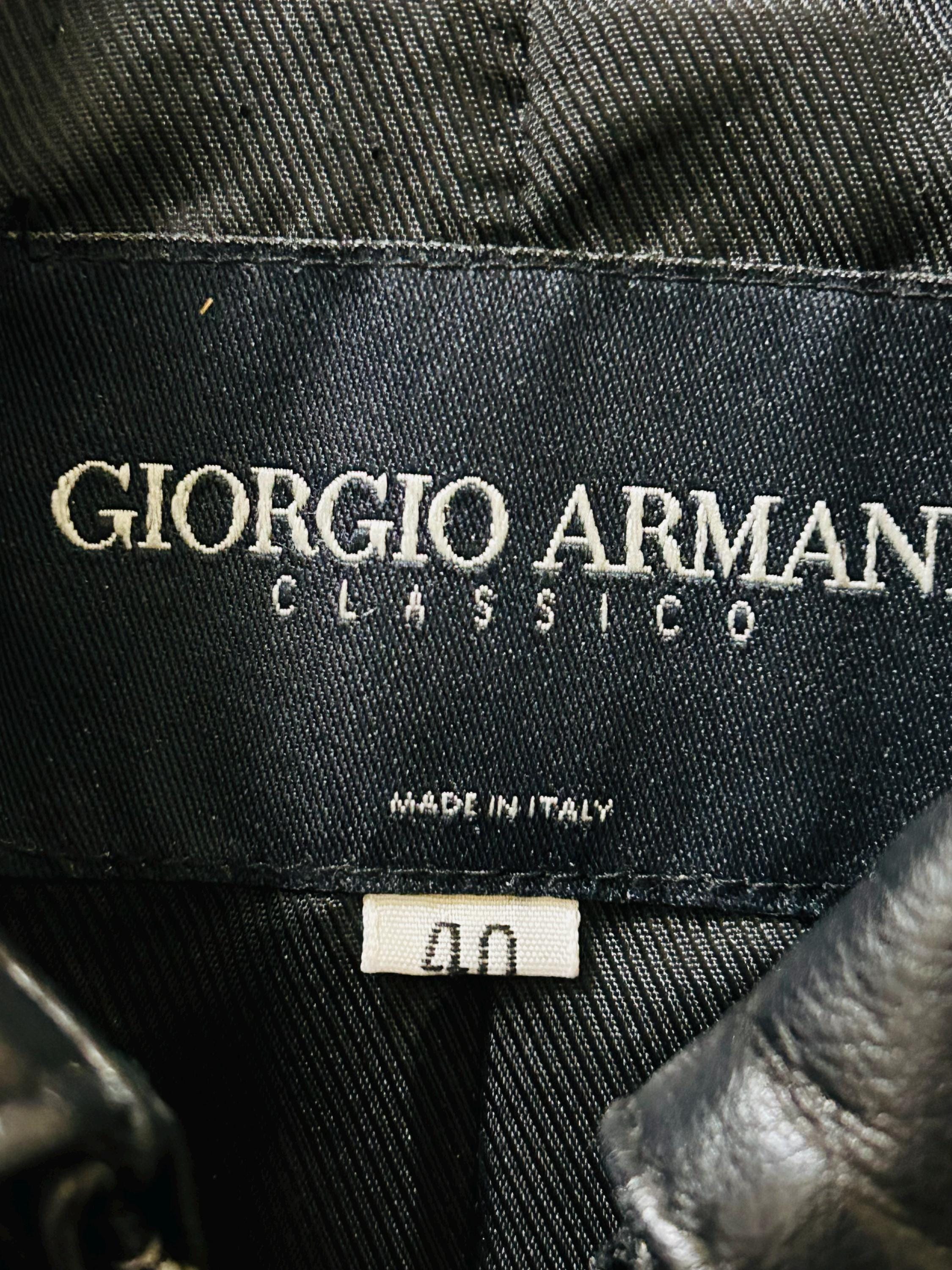 Giorgio Armani Classico Fit Vintage Leather Jacket - Etsy