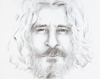 The Chosen Jesus Drawing Digital Download Jonathan Roumie Christian Art Jesus Sketch