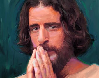 The Chosen Jesus Digital Painting Digital Download Jonathan Roumie Christian Art Jesus Painting