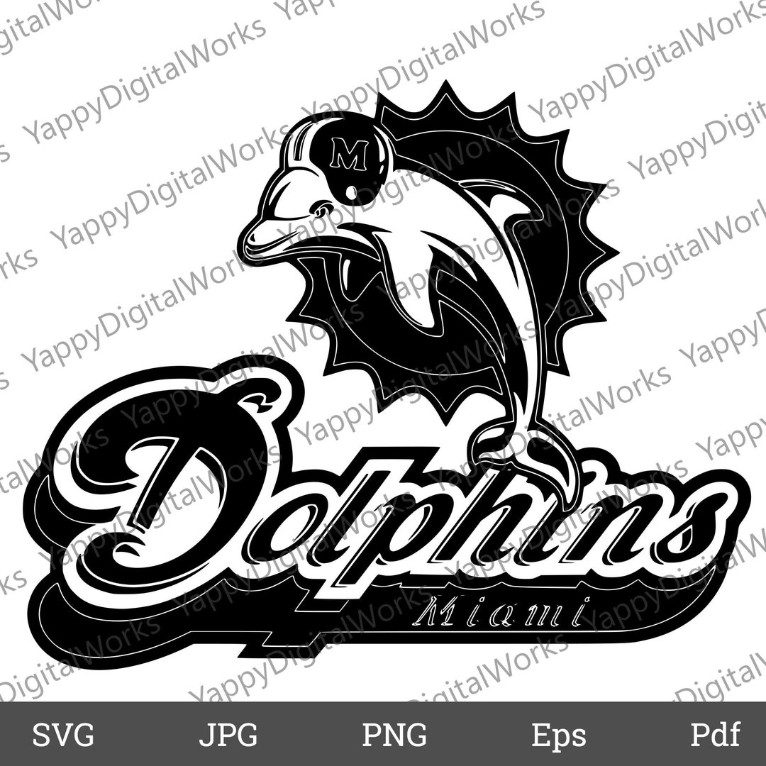 Sports Cricut, Sports Cut Files Dolphins Svg, Miami Svg JPG PNG Eps Pdf
