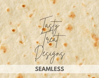 Tortilla Wrap Seamless Pattern | Burrito Digital Design | 12x12 Inch | 300 DPI | Food Texture Digital Paper | JPG & PNG | Instant Download