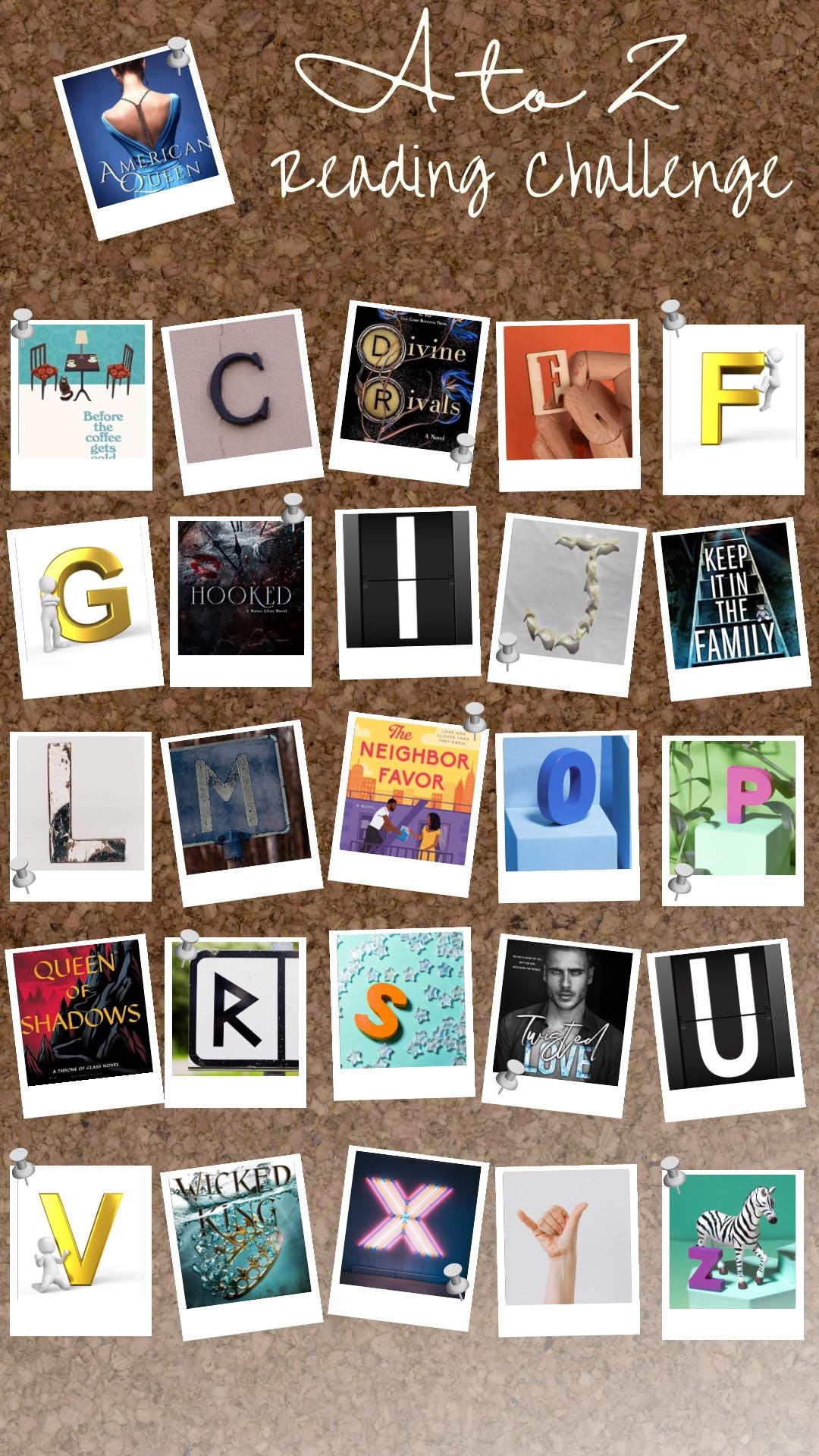 A to Z Book Challenge Template Etsy