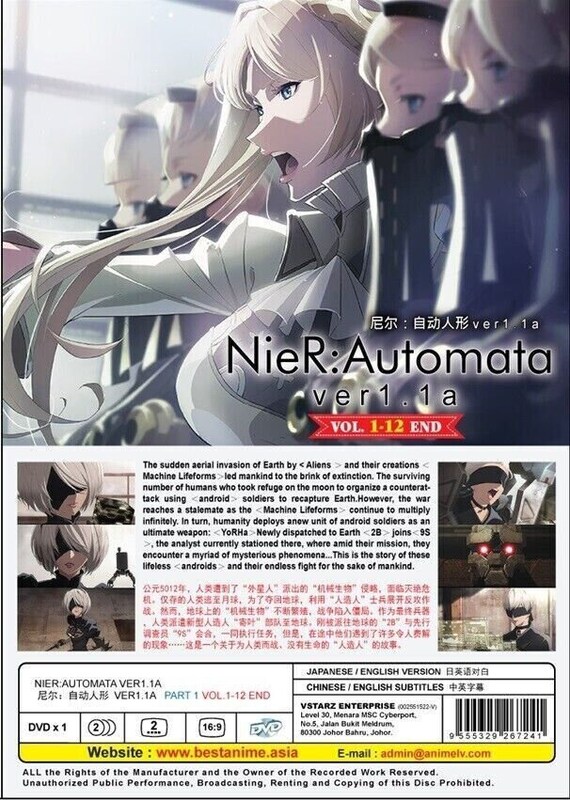 Nier: Automata Ver1.1a (part 1) TV (1-12 End) Anime DVD