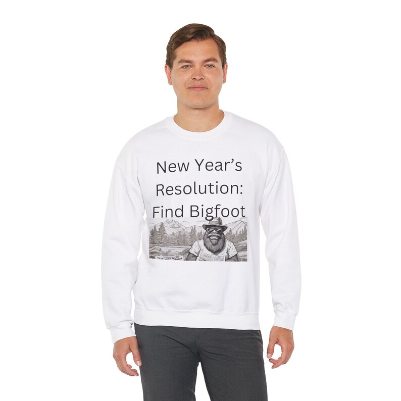 Bigfoot Sweater Sasquatch Sweatshirt New Year's Resolution: Find ...