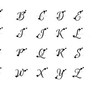 Alphabet Monogram Coeur Simple