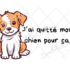 J'ai quitté mon chien pour ça...