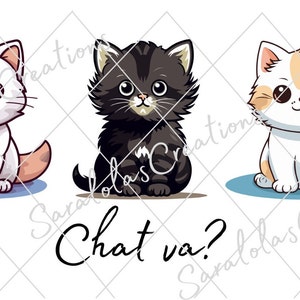 Fichier numérique Chat va? pour personnalisation d'article