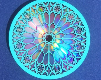 Cathedral Suncatcher SVG – Repurposed CD/DVD Laser Cut File (Digital File)
