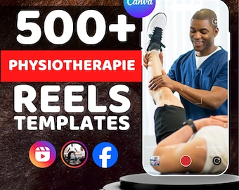 Physical Therapy Reels | German Version | TikTok, Instagram & Facebook | Canva Templates | Digital Download