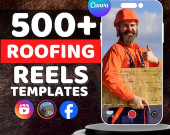 Roofing Reels | TikTok, Instagram & Facebook | Canva Templates | Digital Download | Home Renovation