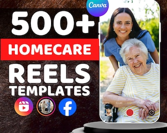 Homecare Reels: 500+ Video Templates + 50 Bio Templates (Digital Download)