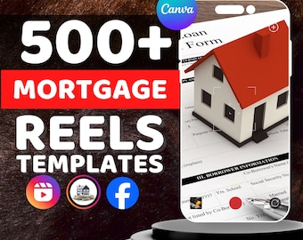 Mortgage Reels Templates | 500+ Broker Marketing Content (Digital Download)