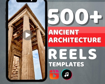 Ancient Architecture Reels: 500+ Canva Templates (Digital Download)