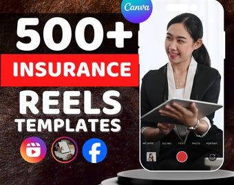 Insurance Reels Templates: 500+ Marketing Videos (Digital Download)
