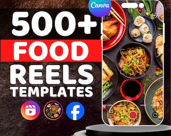 500+ Food Reels Templates: TikTok & Instagram (Canva Editable)