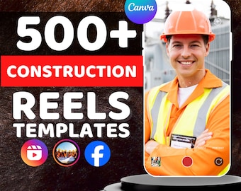 Construction Reels | 500+ Templates, Instagram Bio (Digital)