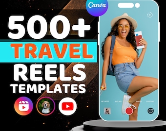 500 Travel Reels Templates | Instagram, TikTok (Digital Download)