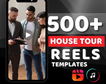 500 House Tour Reels Templates: Instagram Bio Bonus (Digital Download)