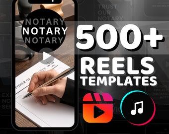 500 Notary Reels Templates: Social Media Marketing (Digital Download)