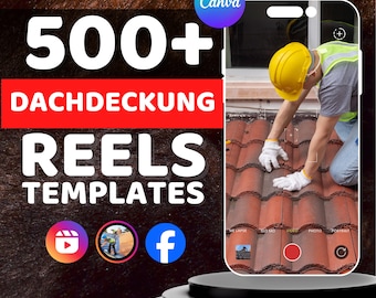 Roofing Reels | German Version | TikTok, Instagram & Facebook | Canva Templates | Digital Download