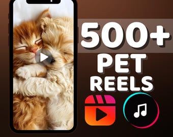 Paquete de videos de mascotas: más de 500 plantillas de videos de gatos y mascotas (descarga digital)