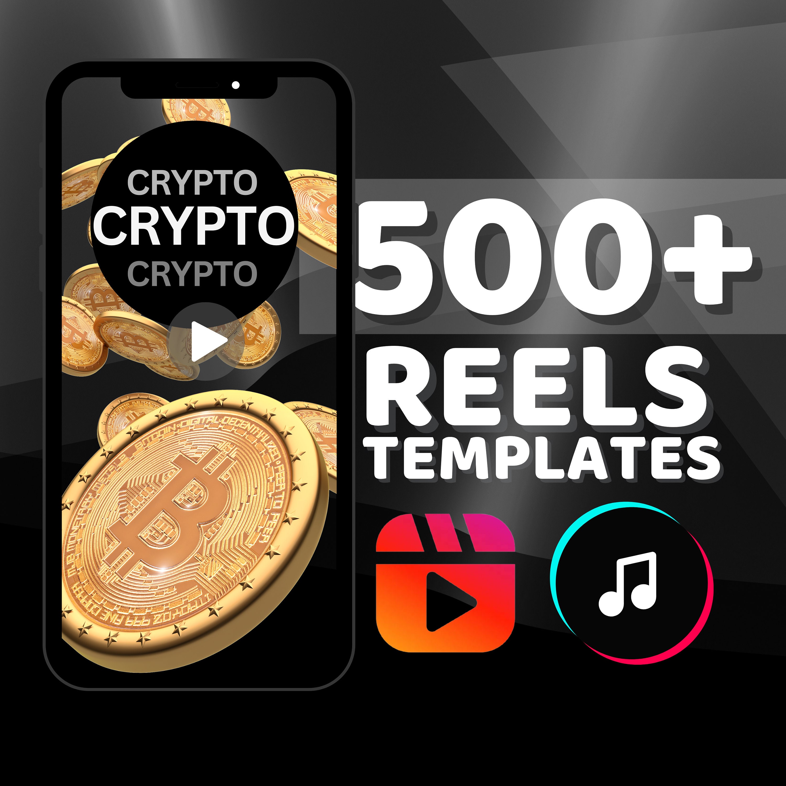 Crypto Reels Templates: Social Media Marketing Bundle (Digital Download)