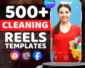 Cleaning Story & Reels, Social Media Reels, Canva Templates