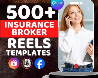 Insurance Broker Reels Templates: 500+ Marketing Videos (Digital Download)