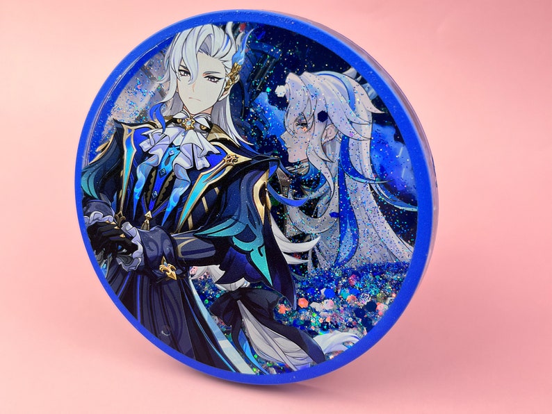 Genshin Impact Coaster Genshin Impact Gift Glitter Coaster Genshin