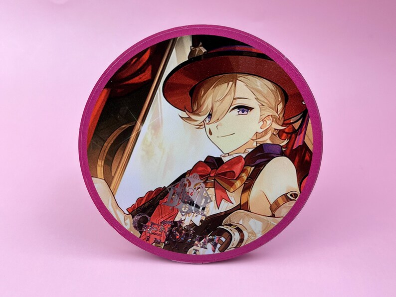 Genshin Impact Coaster Genshin Impact Gift Glitter Coaster Genshin
