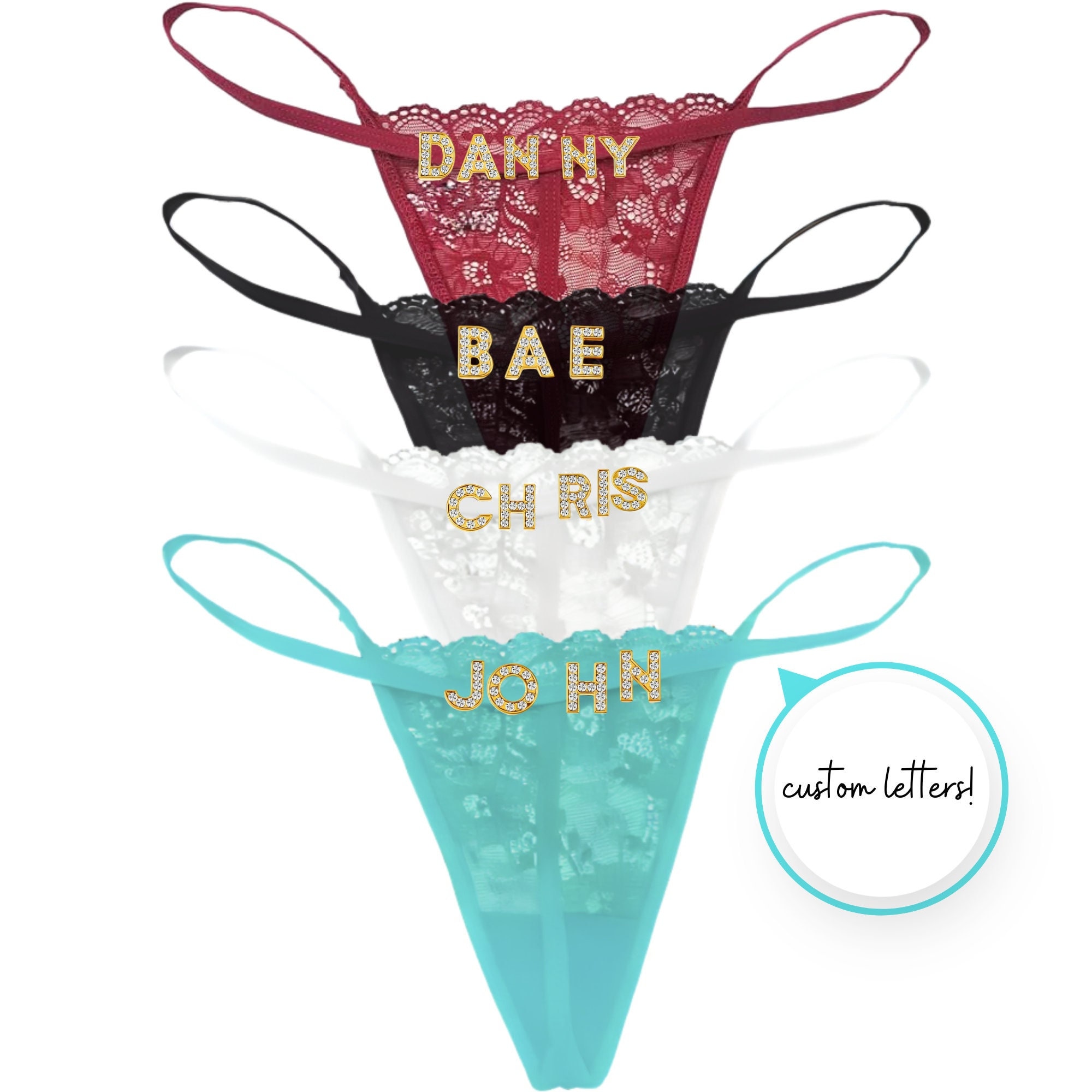 VIRACIN Attractive panties drawing chains for women letter rhinestone G  thong low thong stretch underwear edible underwear gummy bears, brown, M :  : Fashion