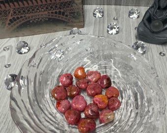Mini Rhodonite Heart Carving