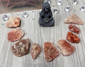 Cúmulos de apofilita rosa