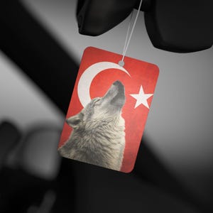 Turkish Wolf Car Air Freshener - Aromatic Scented Tag for Home, Car, Gift, Décor, Unique Car Decor, Bozkurt Autoduft, Wolf Design image 6
