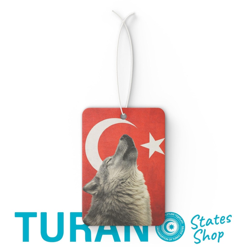 Turkish Wolf Car Air Freshener - Aromatic Scented Tag for Home, Car, Gift, Décor, Unique Car Decor, Bozkurt Autoduft, Wolf Design image 2