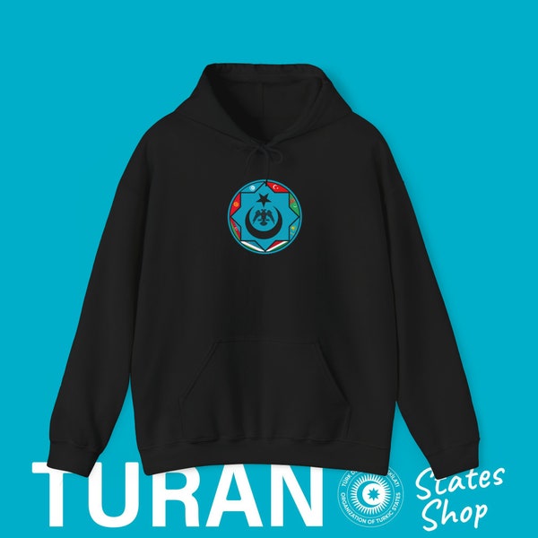 TURAN States Seljuk eagle design Hoodie, Turan Design, Seldschuken Doppelkopf Adler Design, Selçuklu kartal, islamic art design hoodie