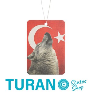 Turkish Wolf Car Air Freshener - Aromatic Scented Tag for Home, Car, Gift, Décor, Unique Car Decor, Bozkurt Autoduft, Wolf Design image 3