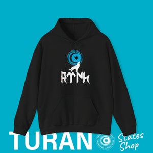 Turan Wolf Design Hoodie, Turan Kurt Kapüsonlu svetsört, Turan Devletleri, Turkse Staten outfit, Wolf Hoodie, Turan Hoodie, Bozkurt Fashion