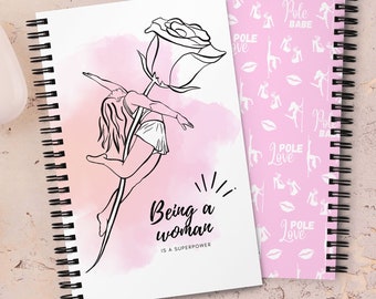 Pole Dance Notebook, Pole Dancing Notebook, Pole Dance Journal, Pole Dance Instructor Journal, Pole Dancer gift, Pole Dance Sketchbook