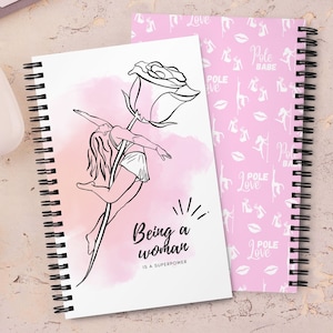 Pole Dance Notebook, Pole Dancing Notebook, Pole Dance Journal, Pole Dance Instructor Journal, Pole Dancer gift, Pole Dance Sketchbook