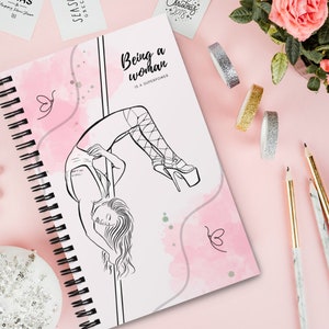 Pole Dance Notebook, Pole Dance Instructor Notebook, Pole Dance Journal, Pole Instructor Journal, Pole Dancer gift, Pole Dance Sketchbook