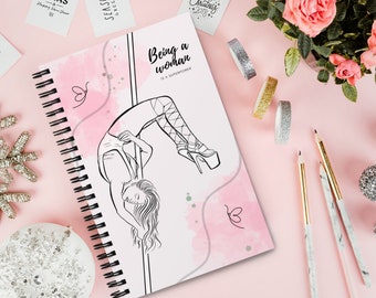 Pole Dance Notebook, Pole Dance Instructor Notebook, Pole Dance Journal, Pole Instructor Journal, Pole Dancer gift, Pole Dance Sketchbook