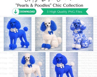 Poodle Art | Poodle png | Luxury Poodle | Digital Download Poodles | Instant Download | Cute Poodle Art | Poodle Clipart | Elegant Poodle